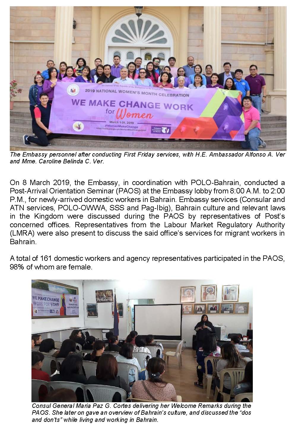 2 PR MPGC 014 2019. Activities in Celebration of International Womens Day Page 2