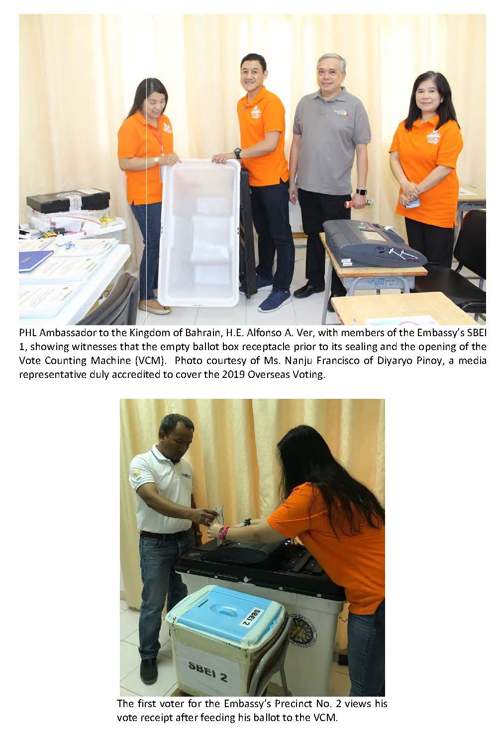 PR AAV 019 2019 PHILIPPINE EMBASSY CONDUCTS FIRST DAY OF OVERSEAS VOTING FOR THE 2019 NATIONAL ELECTIONS Page 2