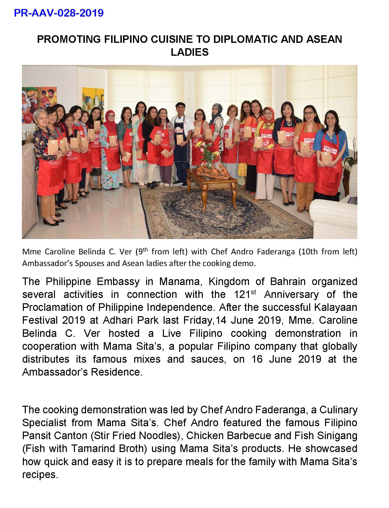 PR AAV 028 2019 philippine indepencence 2019 cooking demonstration Page 1