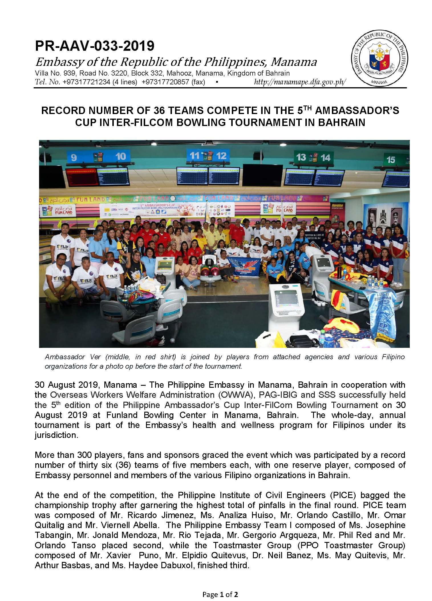 PR AAV 033 2019 5th Ambassadors Cup Page 1