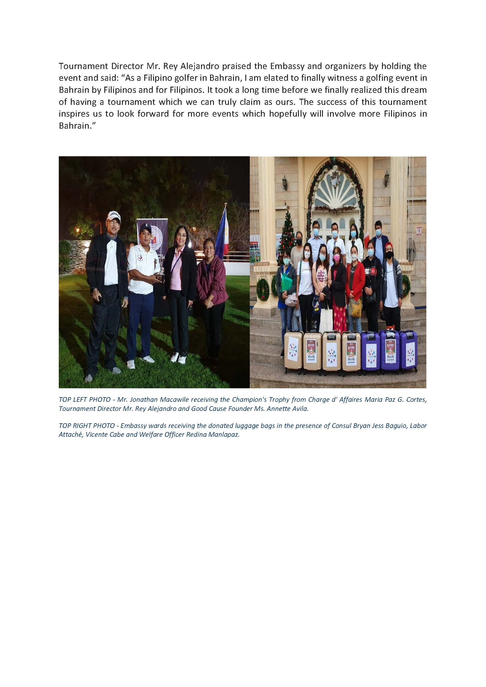 PR MPGC 047 2021 FILIPINO GOLFERS IN BAHRAIN MARK HISTORY WITH FIRST GOLF TOURNAMENT IN THE KINGDOM OF BAHRAIN Page 2