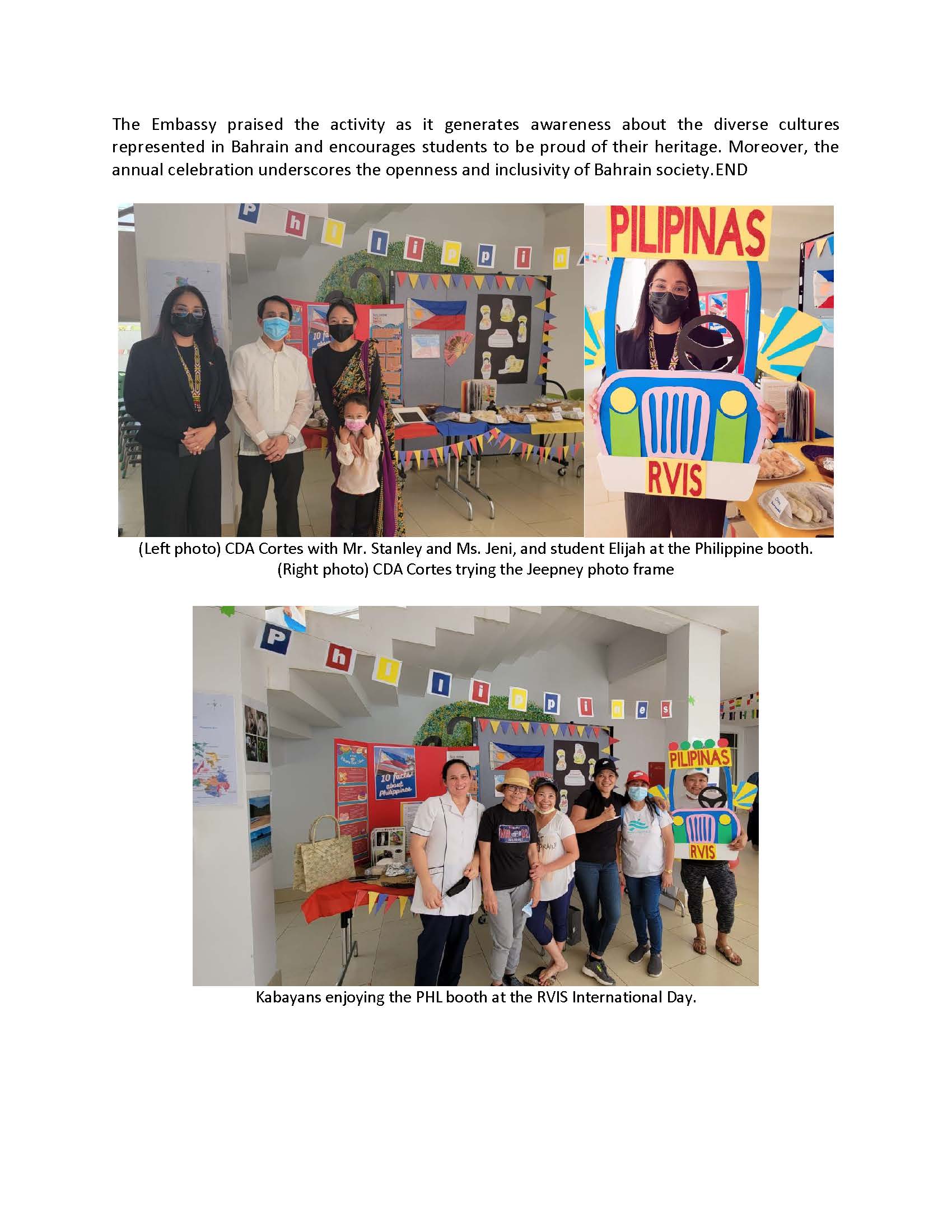 PR MPGC 25 2022 FILIPINO STUDENTS AND STAFF OF RIFFA VIEWS INTERNATIONAL SCHOOL PROUDLY RAISE THE FLAG AT THE RVIS INTERNATIONAL DAY Page 2