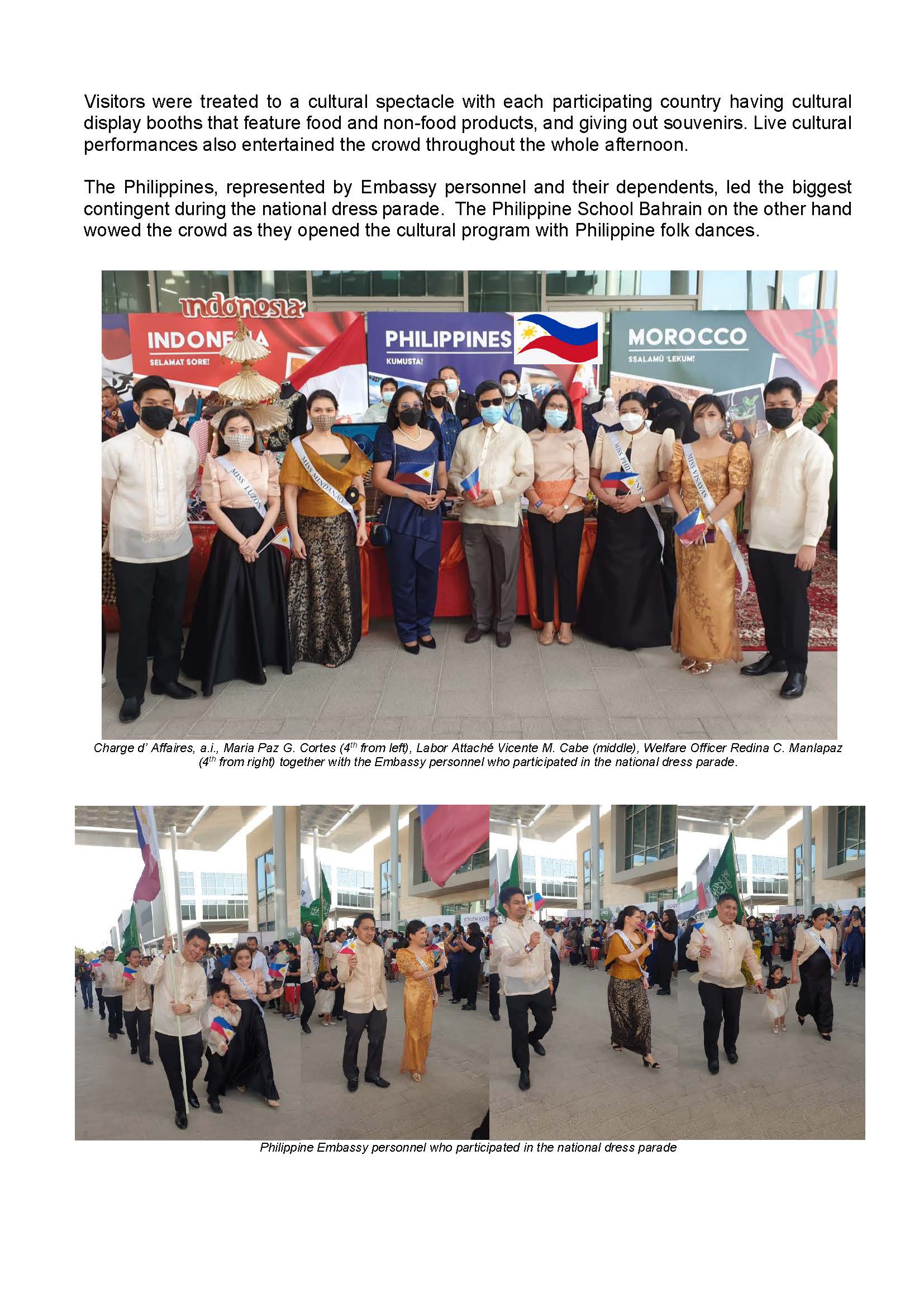 PR MPGC 28 2022 PHL EMBASSY SHOWCASES FILIPINO CULTURE AT THE 2022 AUBH INTERNATIONAL DAY Page 2