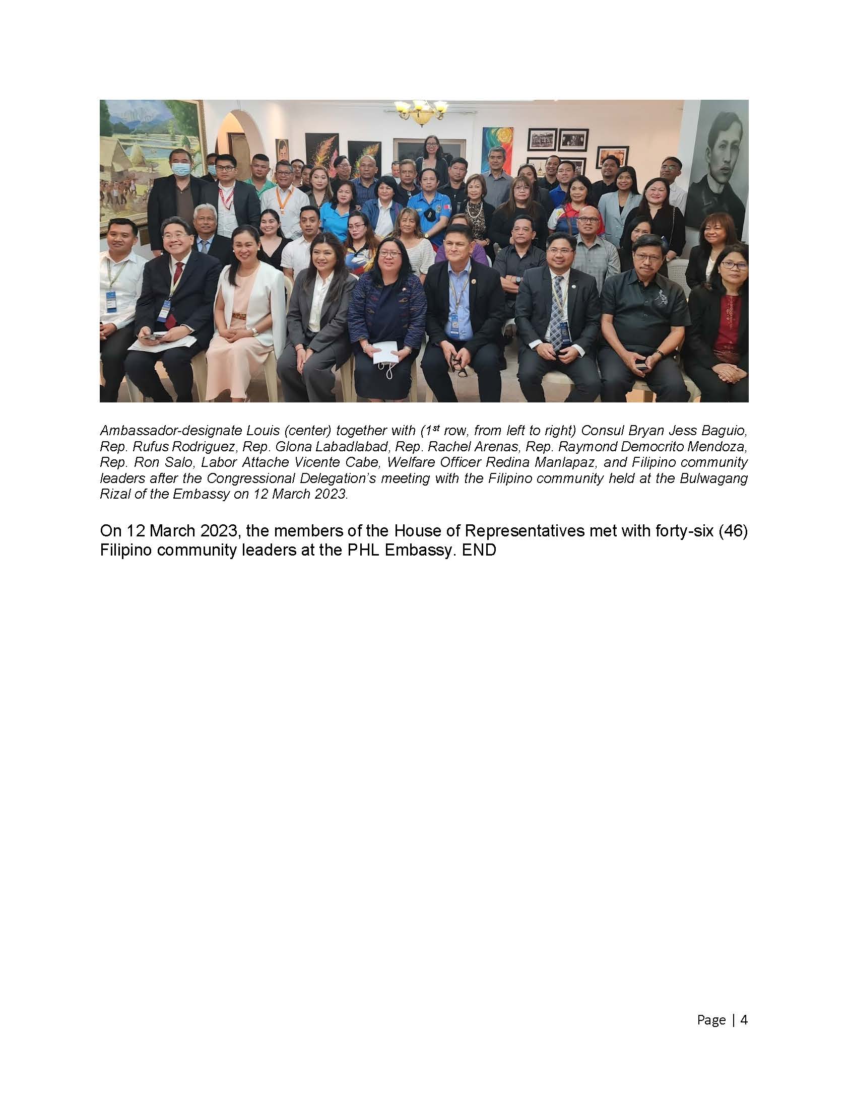 PR AJL 12 2023 PHL PARTICIPATES IN THE 146TH INTER PARLIAMENTARY UNION IN MANAMA BAHRAIN ON 11 15 MARCH 2023 Page 4