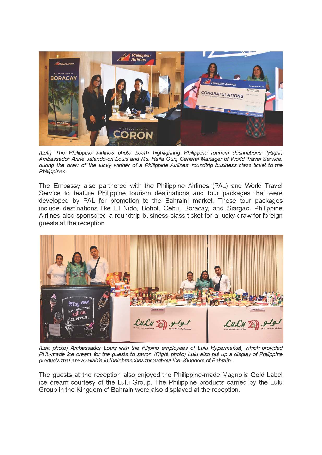 PR AJL 25 2023 PHL EMBASSY IN MANAMA HOSTS NATIONAL DAY RECEPTION ON THE OCCASION OF THE 125TH ANNIVERSARY OF THE PROCLAMATION OF PHILIPPINE INDEPENDENCE Page 4
