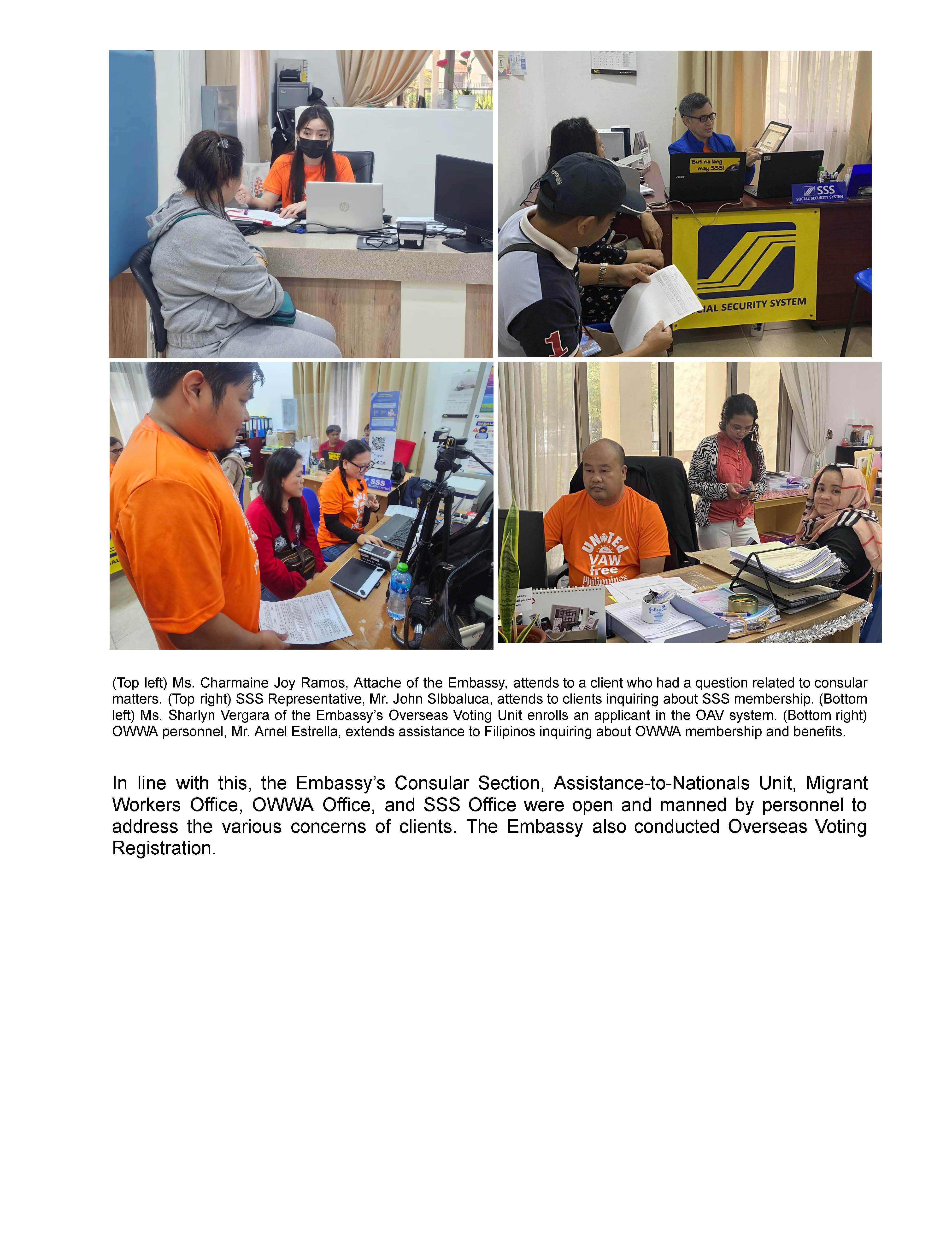 PR AJL 42 2023 PHL EMBASSY IN MANAMA KINGDOM OF BAHRAIN HOLDS OUTREACH ACTIVITY MAGTANONG SA PASUGUAN ON 24 NOVEMBER 2023 Page 2