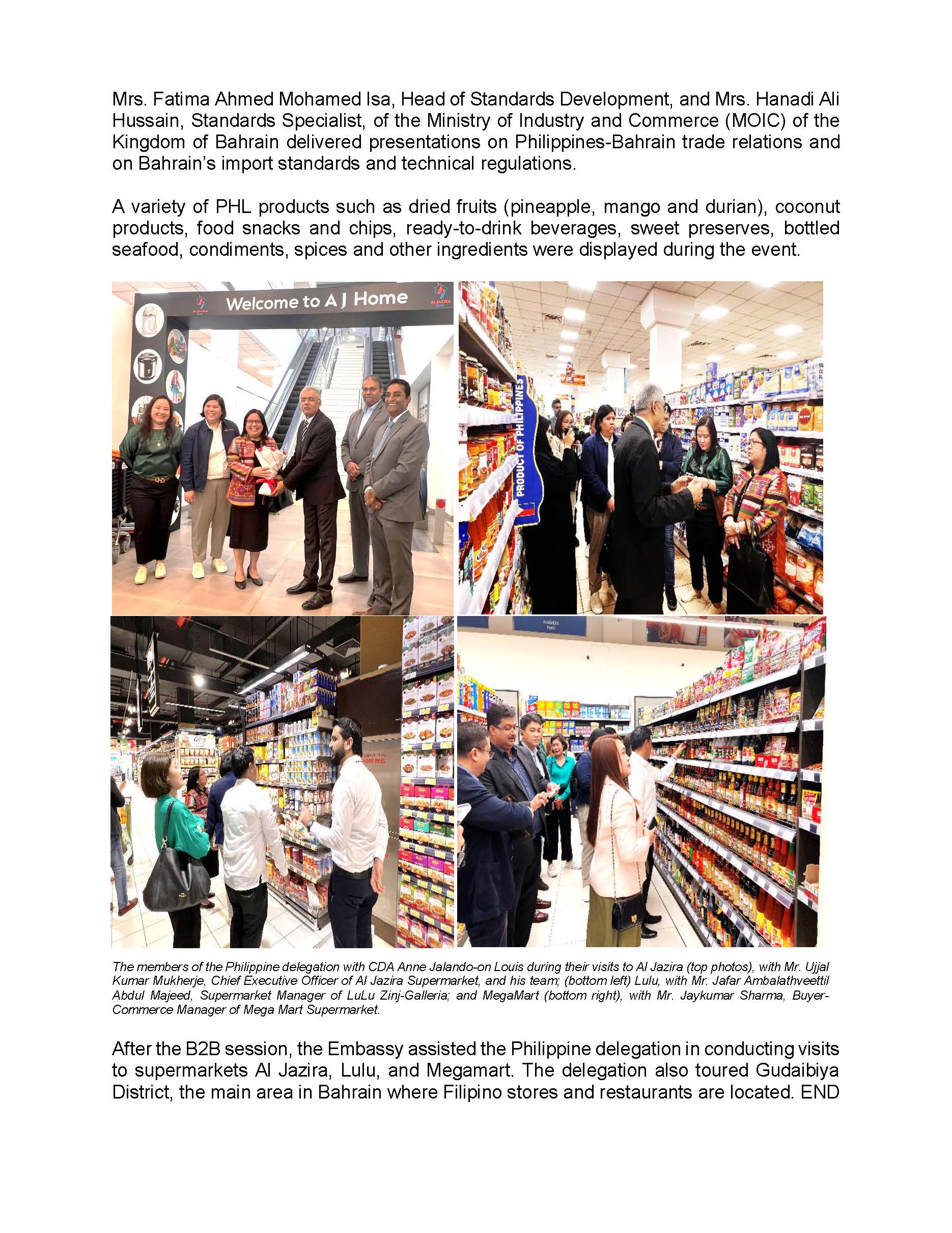 PR AJL 7 2023 Business Matching Mission to Bahrain Promotes Philippine Food Products Page 3