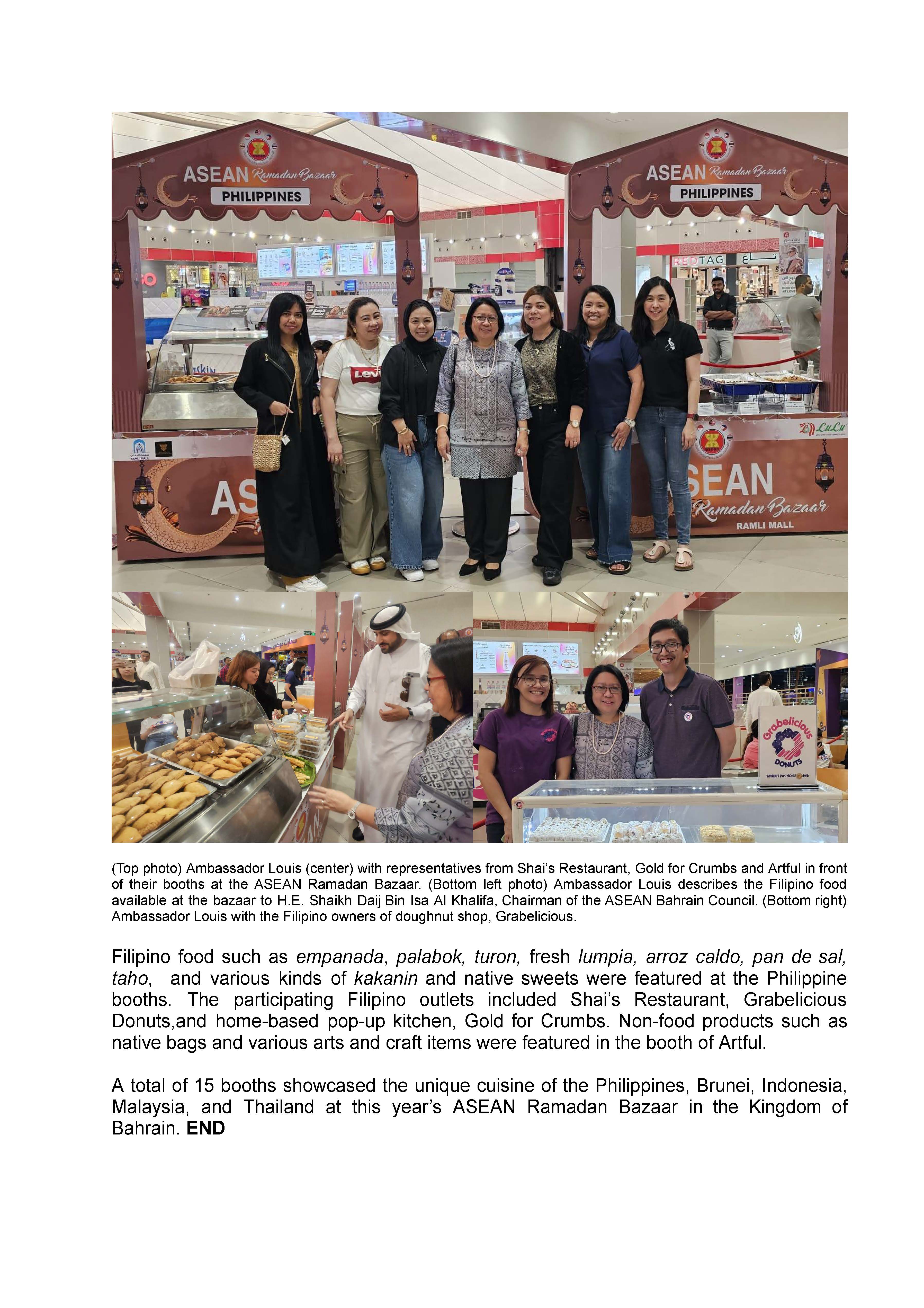 PR AJL 12 2024 FILIPINO DELICACIES FEATURED AT ASEAN RAMADAN BAZAAR IN BAHRAIN Page 2