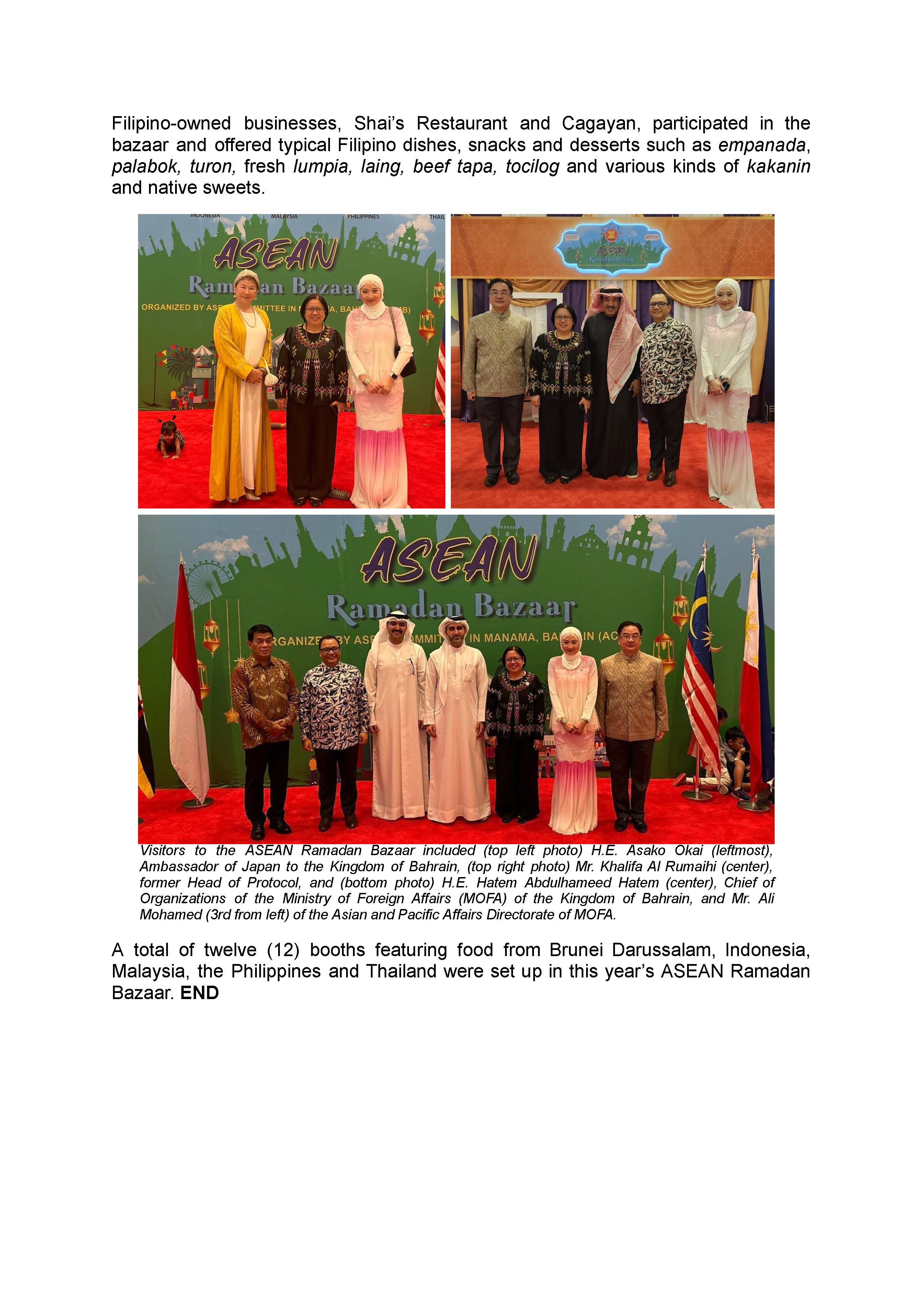PR AJL 5 2025 FILIPINO DELICACIES AND FOOD PRODUCTS SHOWCASED AT THE ASEAN RAMADAN BAZAAR ORGANIZED BY THE ACMB IN COOPERATION WITH LULU GROUP ON 14 15 MARCH 2025 Page 3