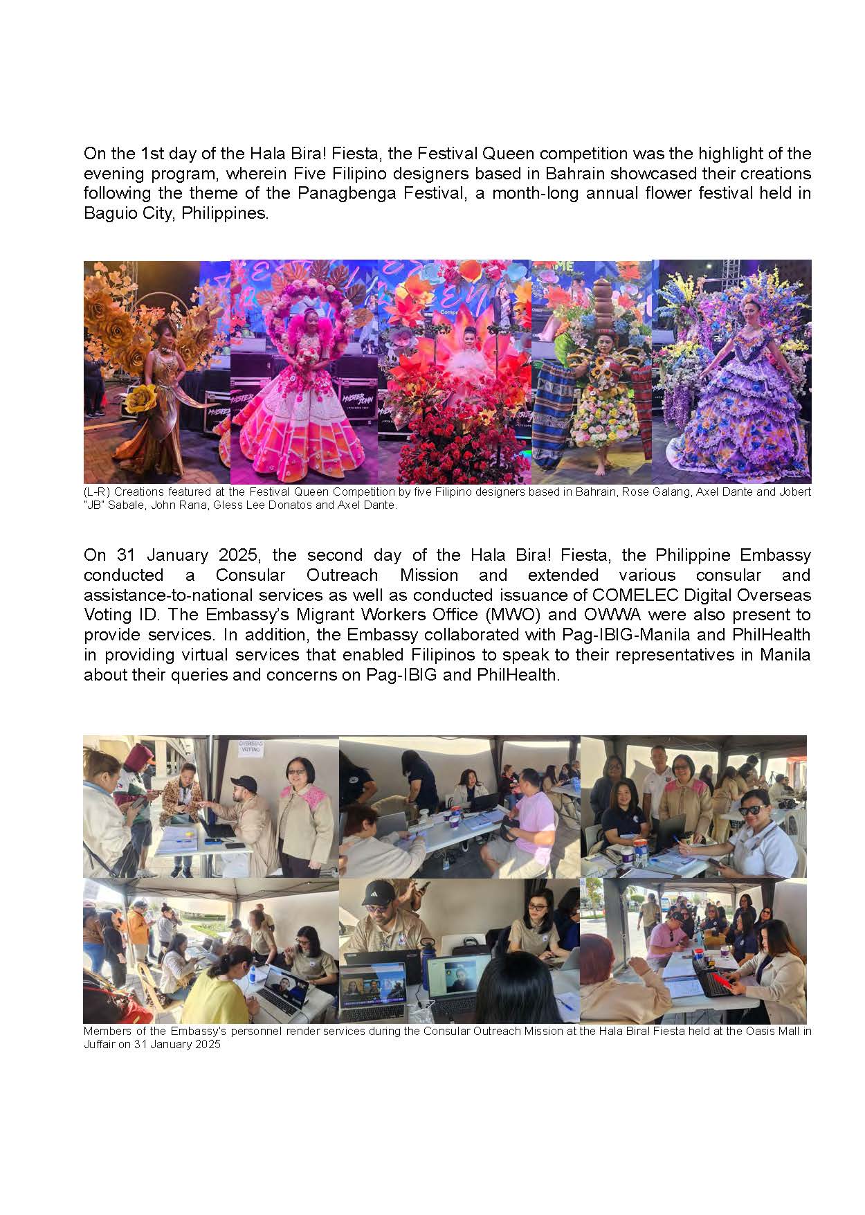 PR BJTB 2 2025 PHL EMBASSY IN MANAMA KINGDOM OF BAHRAIN SUPPORTS HALA BIRA FIESTA WITH MORE THAN 30000 VISITORS HELD AT OASIS MALL JUFFAIR ON 30 JANUARY TO 01 FEBRUARY 2025 Page 3