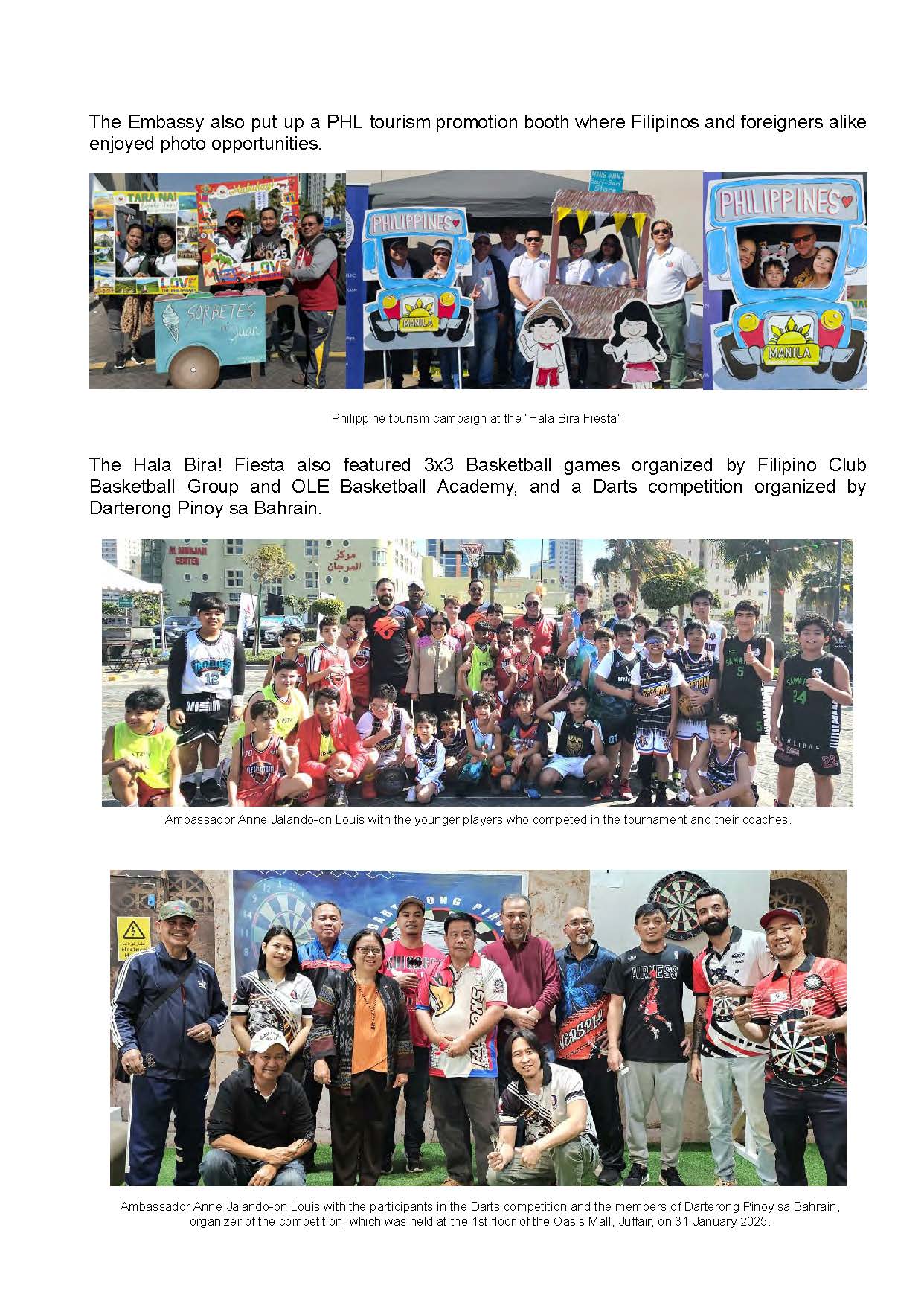 PR BJTB 2 2025 PHL EMBASSY IN MANAMA KINGDOM OF BAHRAIN SUPPORTS HALA BIRA FIESTA WITH MORE THAN 30000 VISITORS HELD AT OASIS MALL JUFFAIR ON 30 JANUARY TO 01 FEBRUARY 2025 Page 4