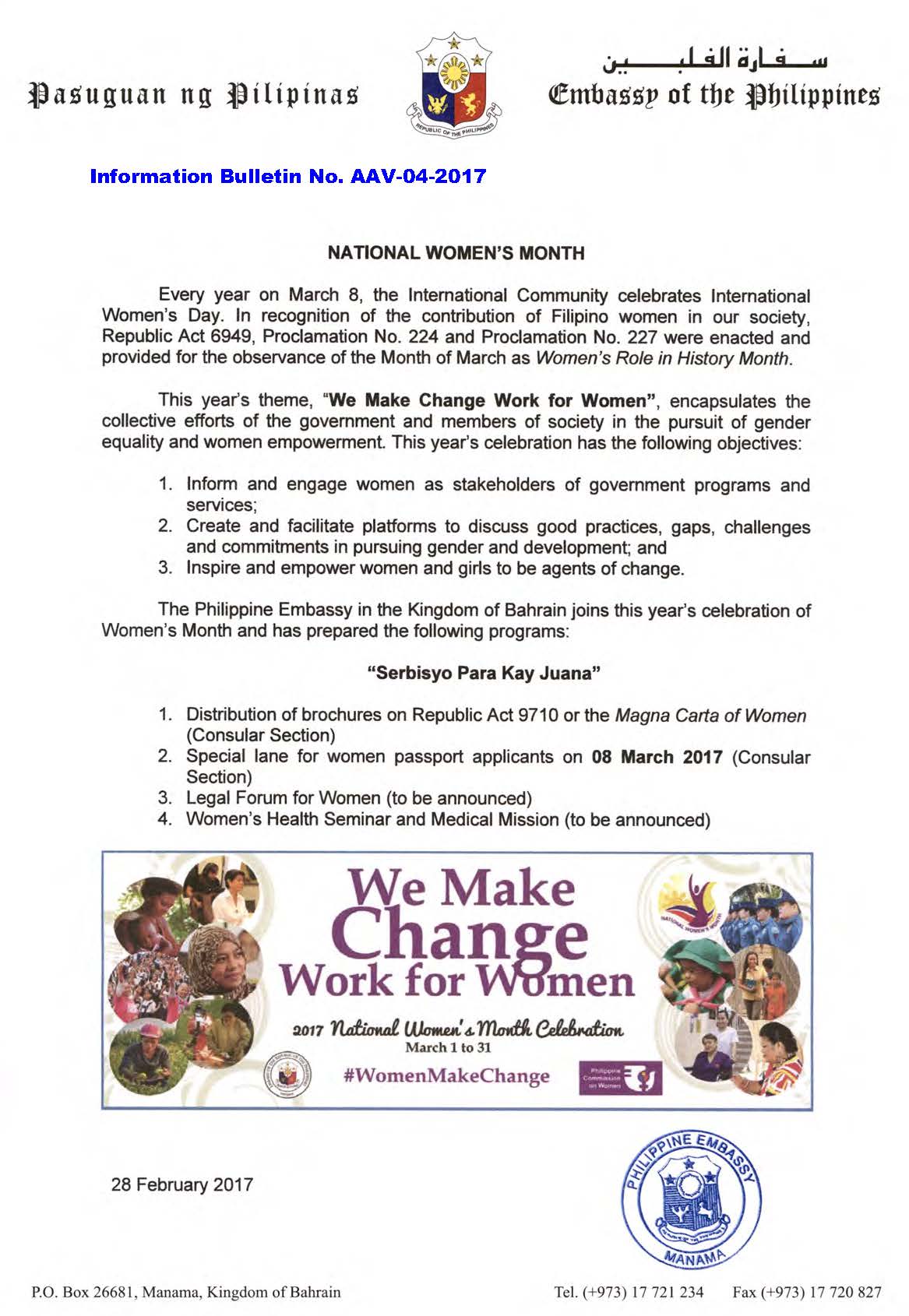 AAV 04 2017 National Womens Month