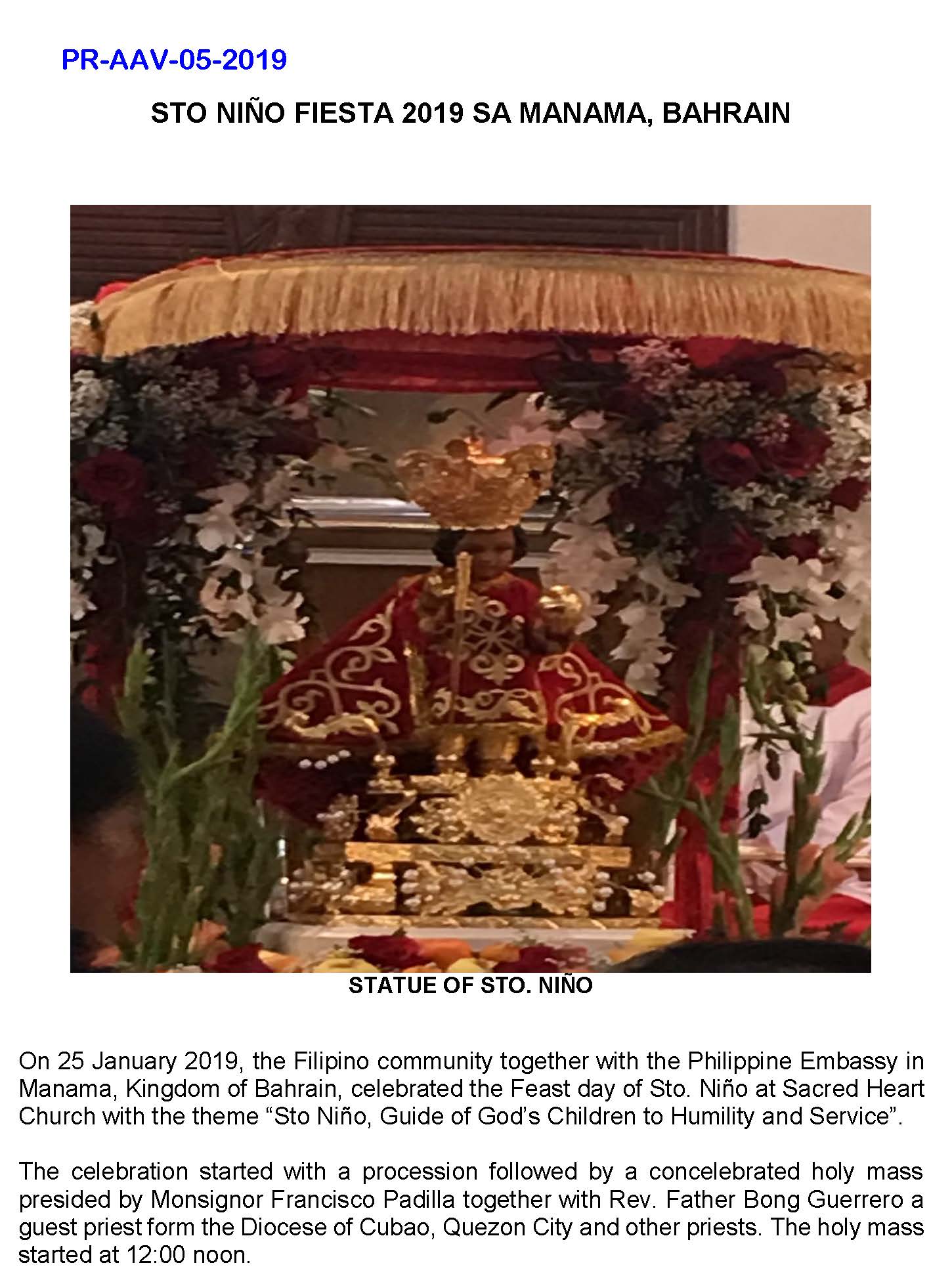 PR AAV 05 2019 STO NIÑO FIESTA 2019 SA MANAMA BAHRAIN Page 1