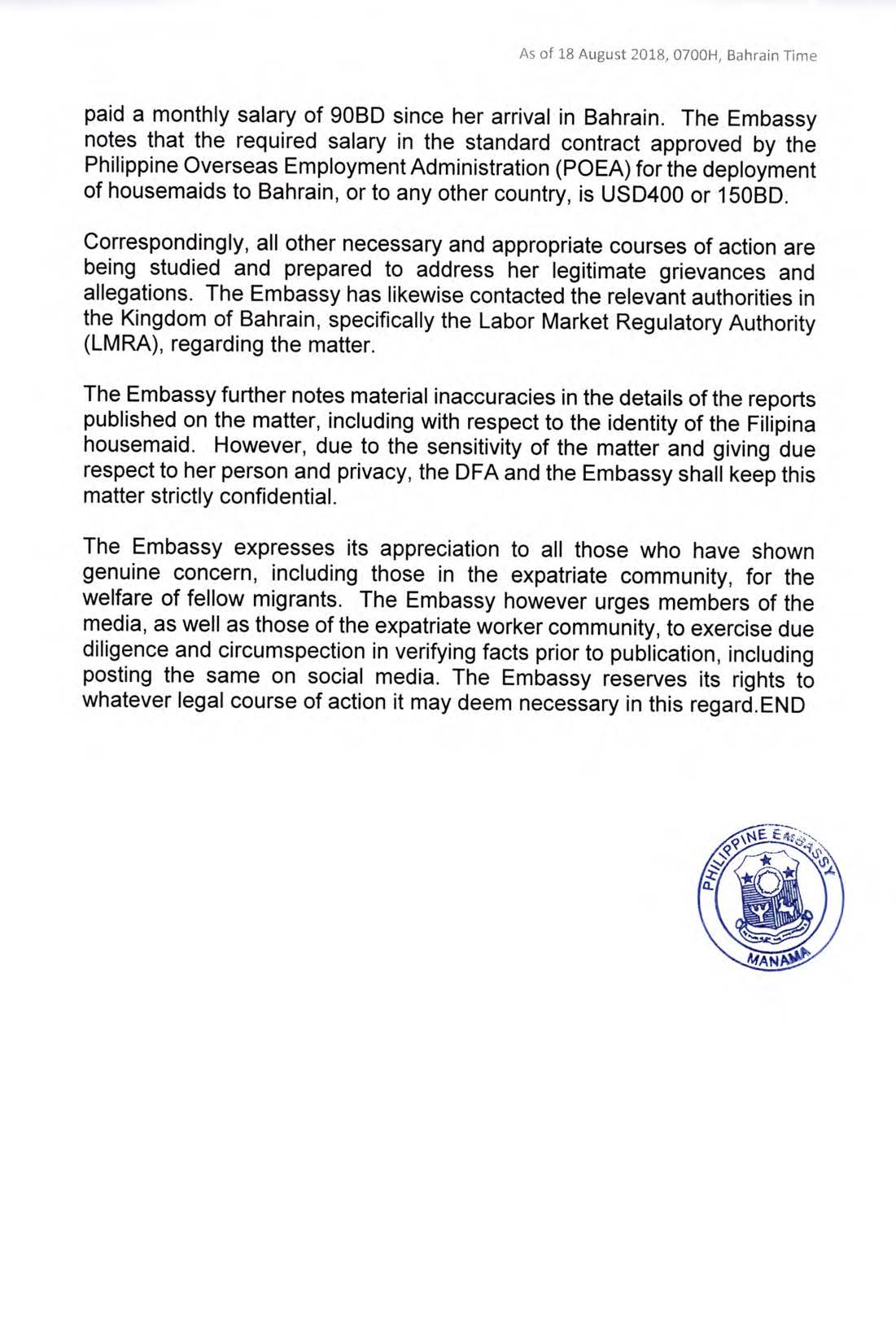 PR JRRA 023 2018 Statement on the Reported Genital Mutilation of a Filipina Housemaid Page 2