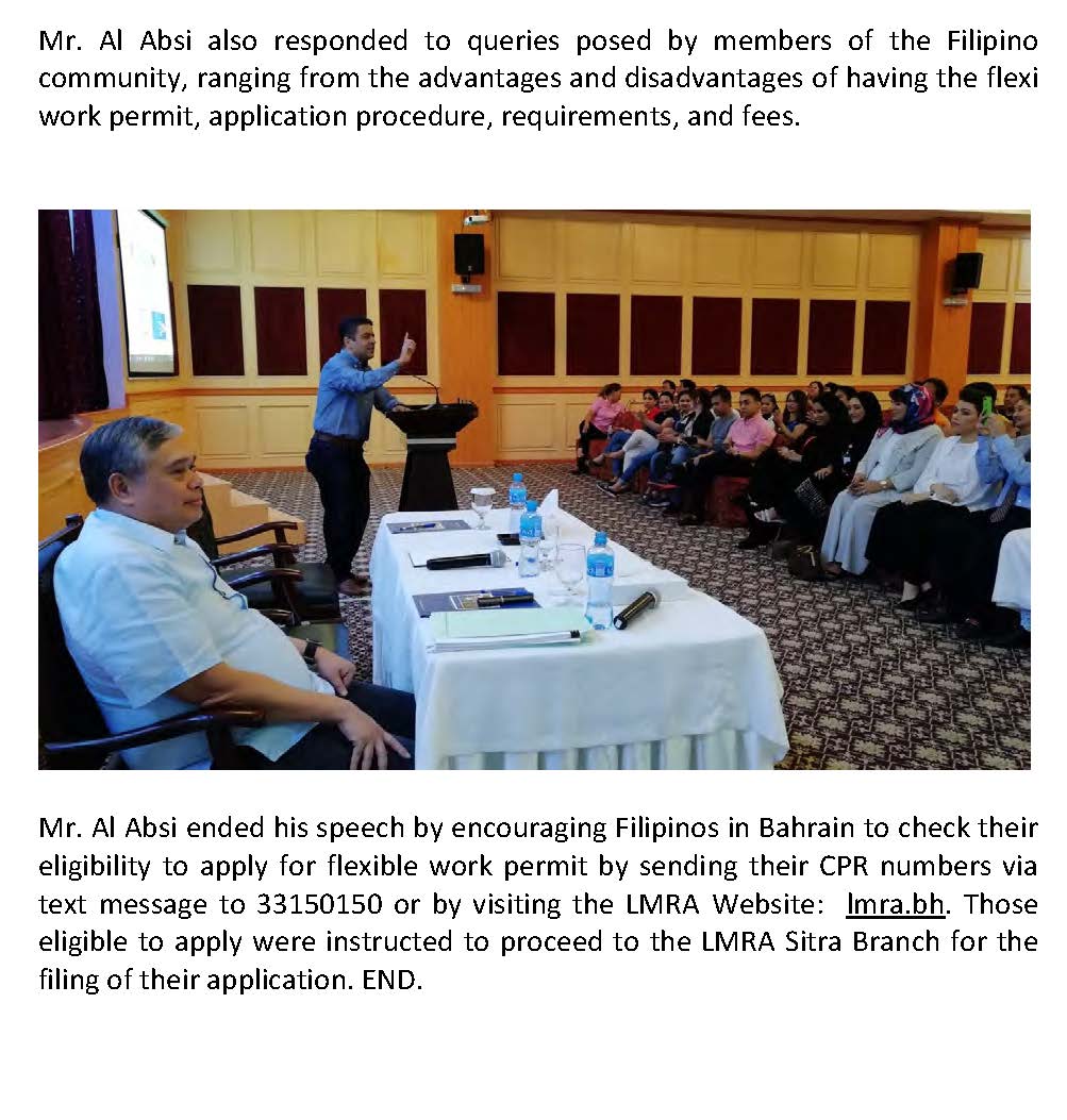 PR MPGC 030 2018 Phl. Embassy in Manama Bahrain Conducts Forum on Flexi Visa Page 3